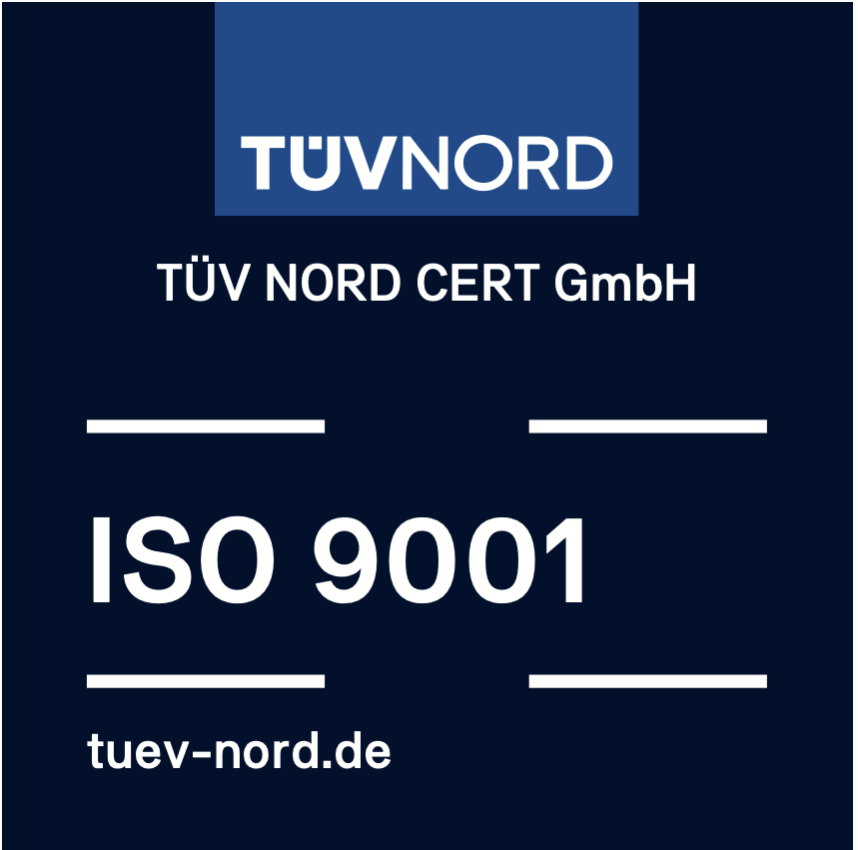 TüVNord Zertifikat ISO 9001